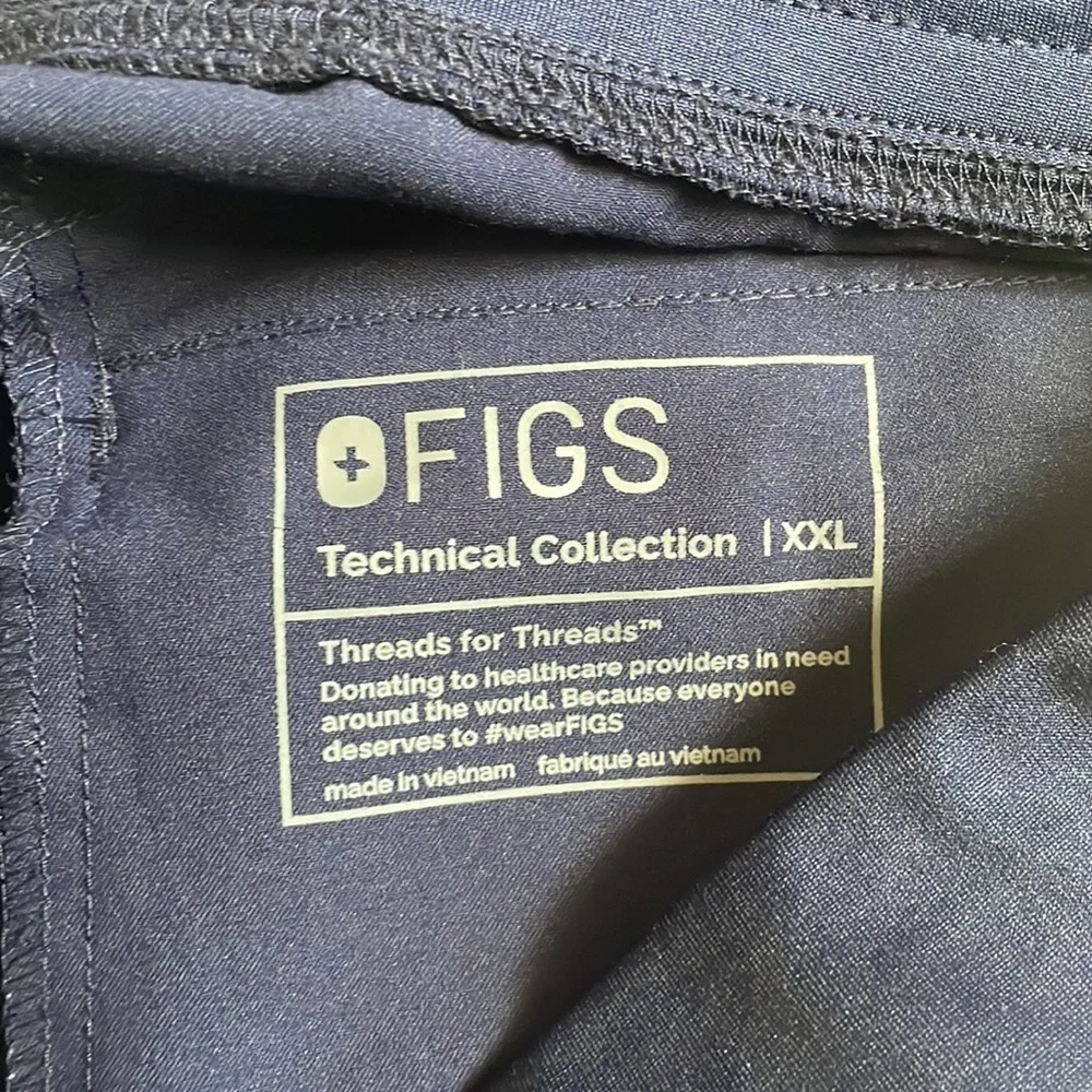 Figs -Axim Cargo Scrub Pants Mens XXL - navy